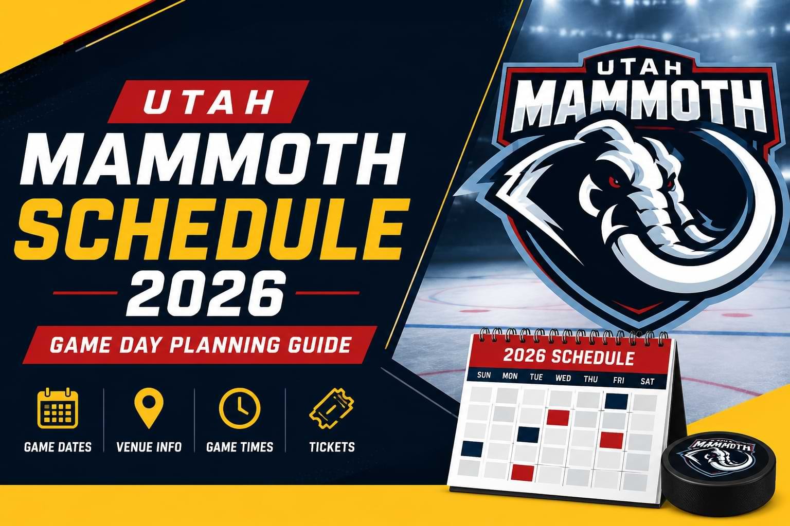 Utah Mammoth Schedule 2026: Game Day Planning Guide